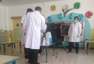 安康中心幼儿园现场消毒